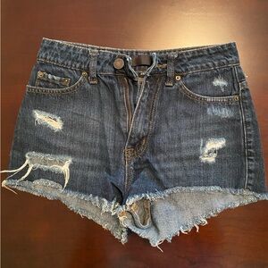 BDG Distressed Dark Wash Denim Women Shorts
